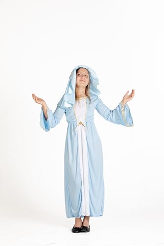Ciao Fiori Paolo – St. Joseph/Heilige Drei Könige/Jungfrau Maria, Kinderkostüm Jungfrau Maria M (5-7 anni) hellblau von Ciao