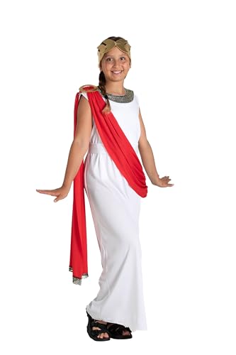 Fiori Paolo 61229.M Romana Puella Roma Antikes Kostüm für Mädchen, Weiß, 5-7 anni von Ciao