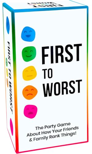 FIRST TO WORST - The Card Game of Polarizing Priorities - How Will Your Friends and Family Rank Things? - for Kids, Adults, Families, Fun Parties and Board Games Night with Your Group FIRST TO WORST - The Card Game of Polarizing Priorities - How Will Your Friends and Family Rank Things? - for Kids, Adults, Families, Fun Parties and Board Games Night with Your Group von FIRST TO WORST