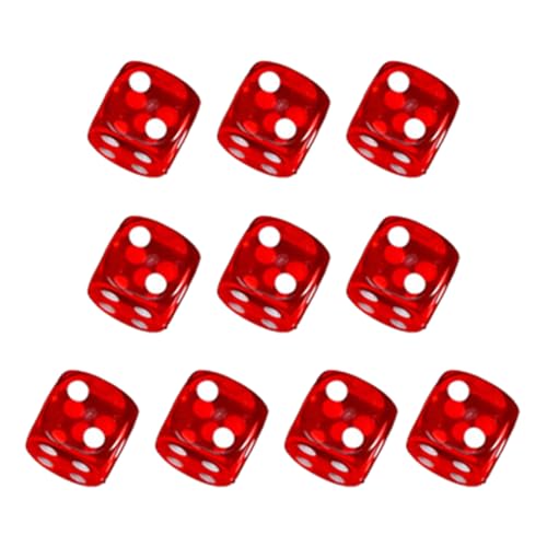 FIRSTXIU Acryl 16 Mm ZiNS Setzen Sie Farbenfrohe Sechsseitige Würfel Mit Punkten Spiele Square Block Kinder Mathematikunterricht Bildungsspielzeug Tischbrettspiel von FIRSTXIU
