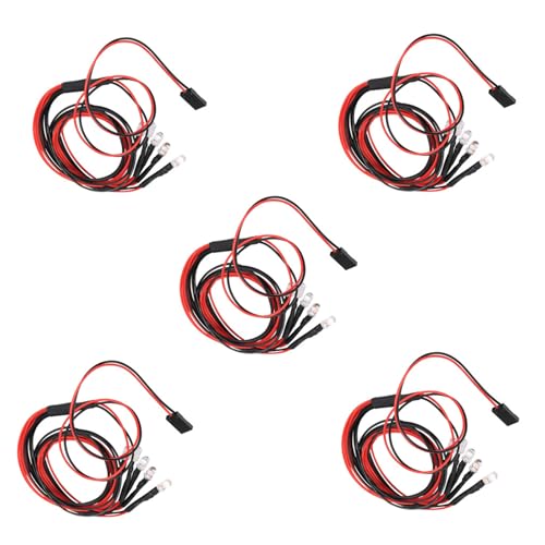FIRSTXIU 5 Stück Set 5mm LED Scheinwerfer Perlen Für Fernbedienung Spielzeug Easy Installation Mehrzweck LED Leuchten Für Drohnen Spielzeugauto Leuchten von FIRSTXIU