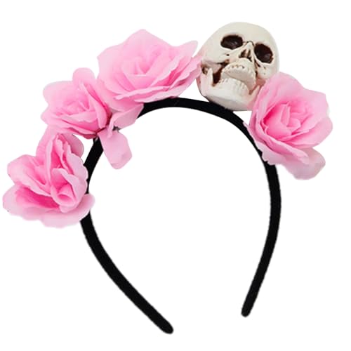 FIRSTXIU Bequemes Schädel Blumen Kopfstück Cosplay Haarband Fashion Stirnband Für Halloween Kostümzubehör Leichtes Plastikkostüm Stirnbänder FIRSTXIU Bequemes Schädel Blumen Kopfstück Cosplay Haarband Fashion Stirnband Für Halloween Kostümzubehör Leichtes Plastikkostüm Stirnbänder von FIRSTXIU