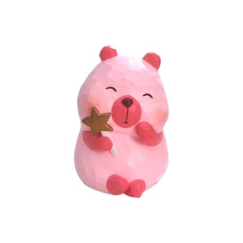 FIRSTXIU Buntes Capybaras Schreibtisch Ornamentsharze Skulptur Hauswarming Geschenk Für Schlafzimmer Oder Farbenfrohe Statuette Studieren von FIRSTXIU