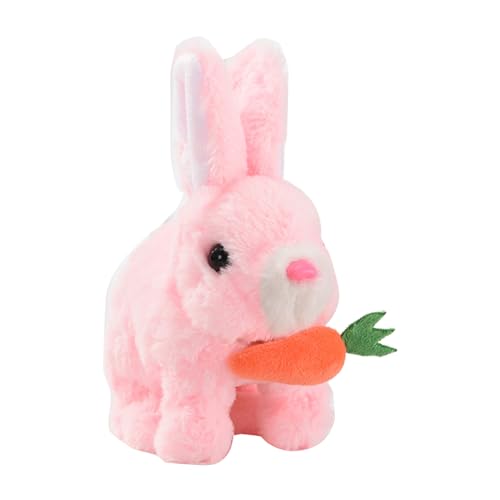 FIRSTXIU Elektrisches Stoffkaninchen Hopfenspielzeug Mit Karotten Und Klang Kaninchenliebhaber Kinder Frühe Bildungsspielzeug Tiere Elektrische Girl Doll Baby FIRSTXIU Elektrisches Stoffkaninchen Hopfenspielzeug Mit Karotten Und Klang Kaninchenliebhaber Kinder Frühe Bildungsspielzeug Tiere Elektrische Girl Doll Baby von FIRSTXIU