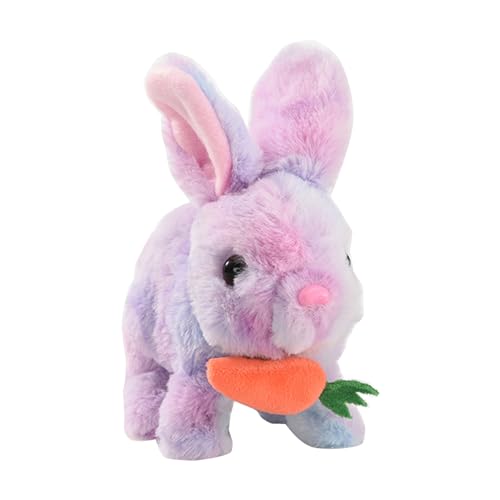 FIRSTXIU Elektrisches Stoffkaninchen Hopfenspielzeug Mit Karotten Und Klang Kaninchenliebhaber Kinder Frühe Bildungsspielzeug Tiere Elektrische Girl Doll Baby FIRSTXIU Elektrisches Stoffkaninchen Hopfenspielzeug Mit Karotten Und Klang Kaninchenliebhaber Kinder Frühe Bildungsspielzeug Tiere Elektrische Girl Doll Baby von FIRSTXIU