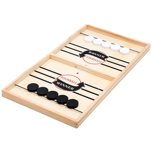 FIRSTXIU Fast Pucks Spiele Tischhockeysieger Interaktives Schachspielzeug Für Erwachsene Kinder Desktop Battle Board Holzkatapulte Schalte Katapulte Brustbrettspiel von FIRSTXIU
