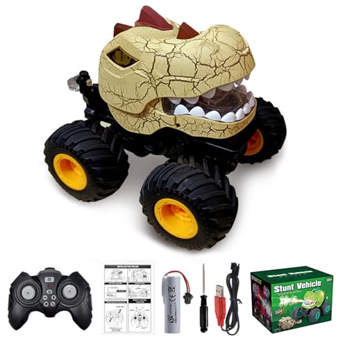 FIRSTXIU Fernbedienung Dinosaurier Stunt Fahrzeug Spielzeug Alle Terrains Rotierend von FIRSTXIU