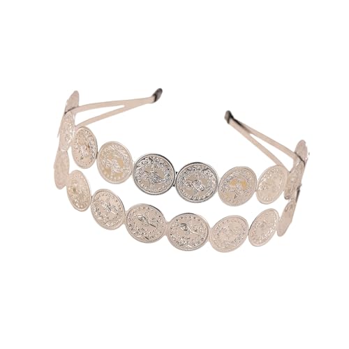FIRSTXIU Funkelnde Haarband Metall Stirnband Bühnen Kostüme Für Zigeuner Tanz Fotografie Party Feiern Auftritte Auftritte Accessoires Frauen Bauch Tanz Kostüm Kopfstück von FIRSTXIU