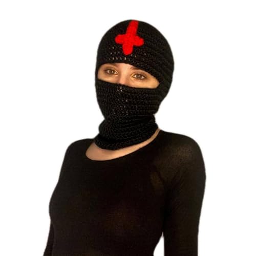 FIRSTXIU Gestrickte Mütze Halloween Halswärmer Räuber Kostüm Party Cosplay Räuber Party Hüte FIRSTXIU Gestrickte Mütze Halloween Halswärmer Räuber Kostüm Party Cosplay Räuber Party Hüte von FIRSTXIU