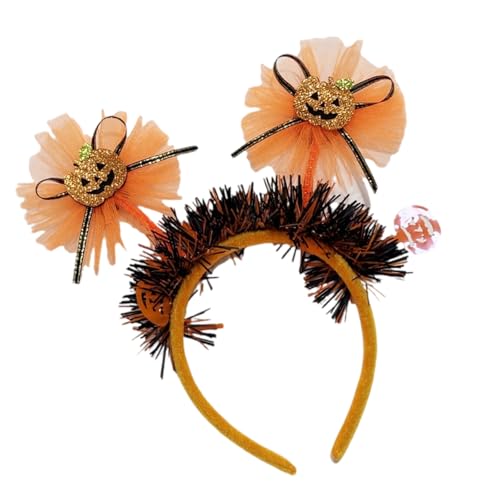 FIRSTXIU Halloween Skelett Stirnband Kostüm Zubehör Kürbishaarbänder Schädel Hair Hoop Halloween Accessoires Party Kopfstück von FIRSTXIU