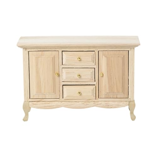 FIRSTXIU Hand Nachtschrank 1/12 Miniaturpuppenhausmöbel Mit Funktionaler Schublade Realistische Schlafzimmerszene Dekore Miniatur Holznachttisch Für Puppenhaus von FIRSTXIU