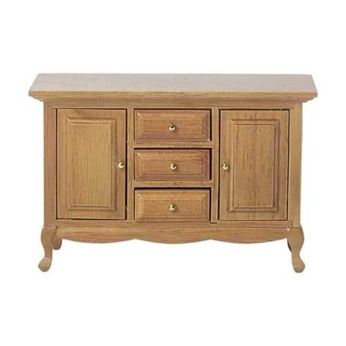 FIRSTXIU Hand Nachtschrank 1/12 Miniaturpuppenhausmöbel Mit Funktionaler Schublade Realistische Schlafzimmerszene Dekore Miniatur Holznachttisch Für Puppenhaus von FIRSTXIU