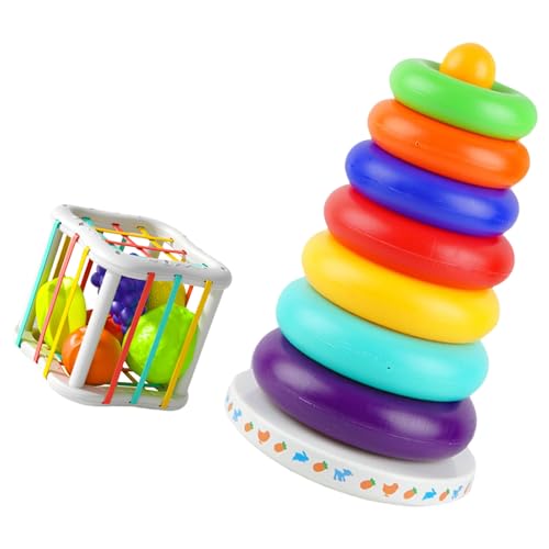FIRSTXIU Interaktives Stapelspielzeug Mit Regenbogenfarbe Um Die Visuelle Entwicklung Und Kinder Kognitive Fähigkeiten Für Bildungsstapel Spielzeug Zu Stimulieren FIRSTXIU Interaktives Stapelspielzeug Mit Regenbogenfarbe Um Die Visuelle Entwicklung Und Kinder Kognitive Fähigkeiten Für Bildungsstapel Spielzeug Zu Stimulieren von FIRSTXIU