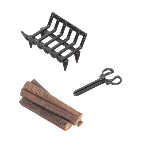 FIRSTXIU Miniaturkabine Decors Kamine Accessoires Set Mit Detailliertem Brennholzregal Und Zange Für 1/12 Skala Modellanzeige Miniaturbrennholz Rack FIRSTXIU Miniaturkabine Decors Kamine Accessoires Set Mit Detailliertem Brennholzregal Und Zange Für 1/12 Skala Modellanzeige Miniaturbrennholz Rack von FIRSTXIU