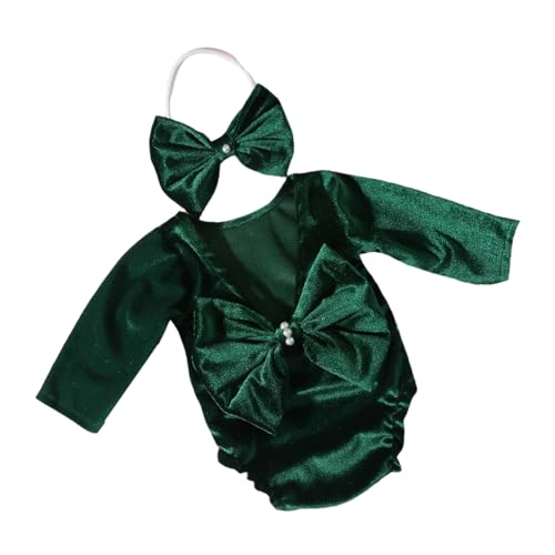 FIRSTXIU PLEUCHE NEUBORBOR PHOTOGRAFIE TANDETRIGES Baby Fotografie Kostüm Baby Strampler Mit Stirnband Set Zubehör Neugeborene Fotoshooting Set von FIRSTXIU