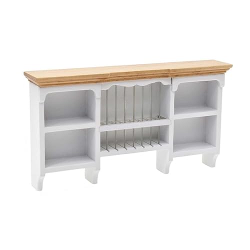 FIRSTXIU Realistischer Bäckereischrank Realistische Vorgetäuschte Spiele Modell Spielzeug Vintage Display 1:12 Puppenhaus Desktop Oramentmöbel von FIRSTXIU