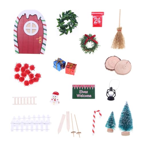 FIRSTXIU Tabletop Artwork Feen Tür Für Dollhouses Miniatur Weihnachtsszene Harzhandwerk Dekore Dekore Einfallsreiches Spiel Miniaturznome Set Set FIRSTXIU Tabletop Artwork Feen Tür Für Dollhouses Miniatur Weihnachtsszene Harzhandwerk Dekore Dekore Einfallsreiches Spiel Miniaturznome Set Set von FIRSTXIU