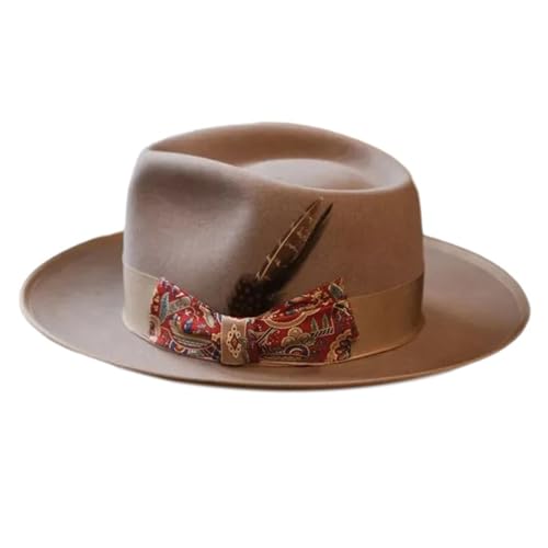 FIRSTXIU Wolle Top Für Erwachsene Bühnenaufführungen Thema Party Kostüm Maskeraden Dress Up Fedoras Unisex Rollenspiele Einkaufshut von FIRSTXIU