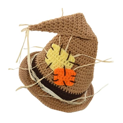 Handgefertigte Häkelkinder Hexenhut Für Festival Halloween Thanksgiving Party Fotoshootings Requisiten Kinder Spitzer Hutfestival Accessoire von FIRSTXIU