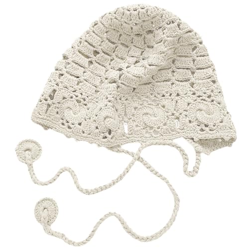 Handgefertigter Pullover Handgewebter Cloche Hohlhut Für Musikfestival Einfache Hohle Pullover Kappe Häkierte Hüte Für Frauen von FIRSTXIU