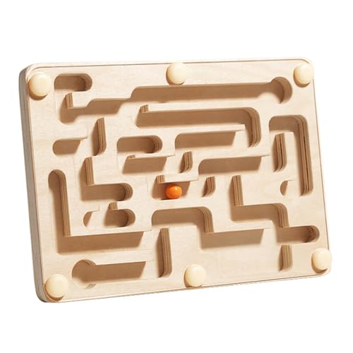 Hölzern Marmor Labyr; Puzzle Spielzeug Für Kinder Party Spiel Verbessert Die Fähigkeit Zur Problemlösung Und Brettspiel Von Feinmotorik Übung Holzlabyrinths Für Kinder von FIRSTXIU