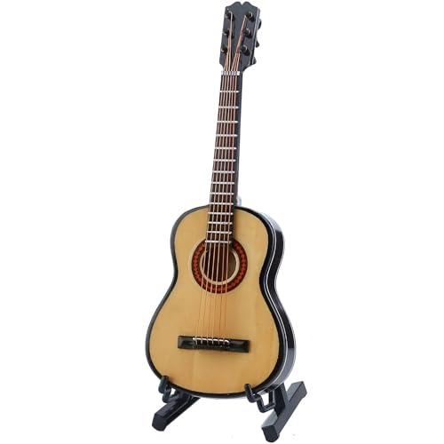 Holz Kleine Akustikgitarre Detaillierte Ornament Gitarrenskulptur Perfekt Für Musikbegeisterte Und Wohndekoration Klassische Figur Mit Ausstellungsbasis von FIRSTXIU