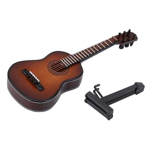 Holz Kleine Akustikgitarre Detaillierte Ornament Gitarrenskulptur Perfekt Für Musikbegeisterte Und Wohndekoration Klassische Figur Mit Ausstellungsbasis von FIRSTXIU