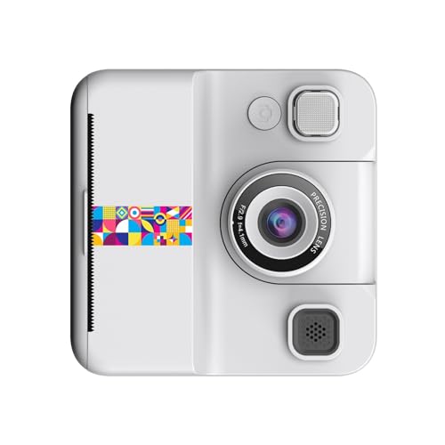 Kids Digitalkamera Mit Rotierendem Objektiv 2 4 Zoll Bildschirm Akkulaufzeit Mit Farbigem Druckpapier Objektiv Selfie Kamera Für Outdoor Abenteuer von FIRSTXIU
