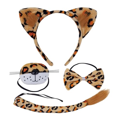 Leopard Kostüm Set Leopard Ohrstirnbänder Schwanzkasten Schnauze Handschuh Animal Cosplays Für Halloween Christmas Party Halloween Cosplays Leopard Kostüm Set Leopard Ohrstirnbänder Schwanzkasten Schnauze Handschuh Animal Cosplays Für Halloween Christmas Party Halloween Cosplays von FIRSTXIU