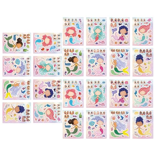 Pädagogische Meerjungfrau Aufkleber Für Kinder 32 Blatt Wiederverwendbare Gesicht Aufkleber Interaktives Puzzlespiel Puzzle Kinder Bastelaufkleber Pädagogische Meerjungfrau Aufkleber Für Kinder 32 Blatt Wiederverwendbare Gesicht Aufkleber Interaktives Puzzlespiel Puzzle Kinder Bastelaufkleber von FIRSTXIU
