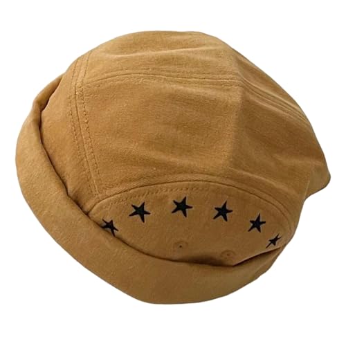 Punk Star Stickerei Hip Hop Für Kinder Weiche Baumwollschädelhut Casual Photo Requisiten Party Outfit Dome Caps Kinder Star Caps von FIRSTXIU