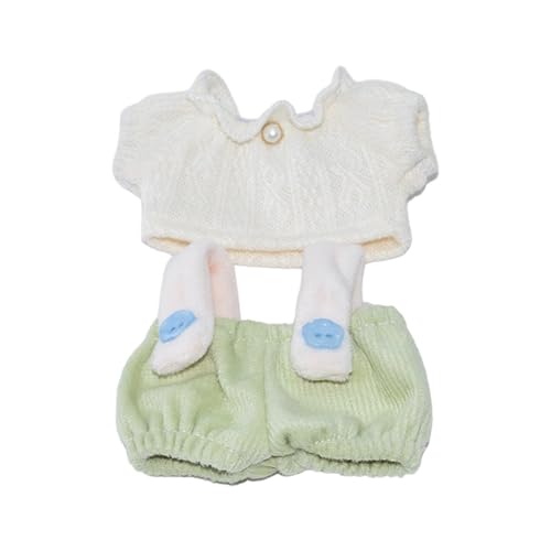 Puppenkleidungsstück Set Buntes Top Shirt Und Overalls Für 10 cm Plüsch Figur Baumwollpuppenkleidung Für Kinder Rollenspiele Spielkleidung Puppenkleidungsstück Set Buntes Top Shirt Und Overalls Für 10 cm Plüsch Figur Baumwollpuppenkleidung Für Kinder Rollenspiele Spielkleidung von FIRSTXIU
