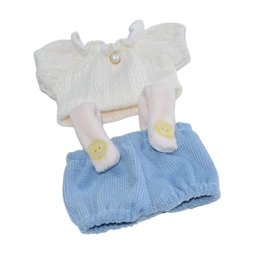 Puppenkleidungsstück Set Buntes Top Shirt Und Overalls Für 10 cm Plüsch Figur Baumwollpuppenkleidung Für Kinder Rollenspiele Spielkleidung Puppenkleidungsstück Set Buntes Top Shirt Und Overalls Für 10 cm Plüsch Figur Baumwollpuppenkleidung Für Kinder Rollenspiele Spielkleidung von FIRSTXIU