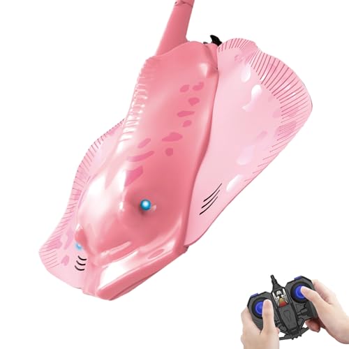 Realistischer Teufel Ray Schwimmfisch Spielzeug 2.4g Fernbedienung wasserdichte Schwimmroboter Fischspielzeug Für Kinder Pool Lake Pool von FIRSTXIU