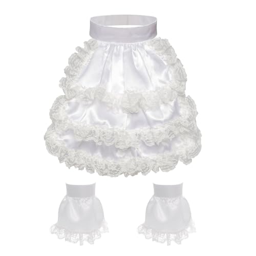 Renaissances Victorians Colonial Jabot Gekräuselt Spitzenverkleidung Abnehmbarer Falscher Kragen Und Manschetten Set Halloween Partys Kostüm Viktorianer Rüschen Spitzenverkleidung Jabot Kragen von FIRSTXIU