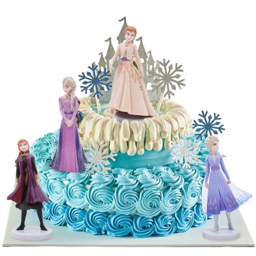 Eisprinzessin Mini Figuren Set, 4 Stück Figures Set, Cake Topper, Prinzessin Cake Topper, für Kinder Prinzessinnen party Birthday Party Kuchen Dekoration Lieferungen von FISAPBXC