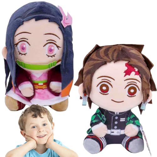 FISAPBXC Demonnslayer Plüschtier,Demonnslayer Plüschtiere Plüsch Kuscheltier Anime Spiel Warmes Weiche Schlafkissen für Kinder Cartoon Plush Doll Geburtstag Geschenk Spielzeug Sammlerstück von FISAPBXC