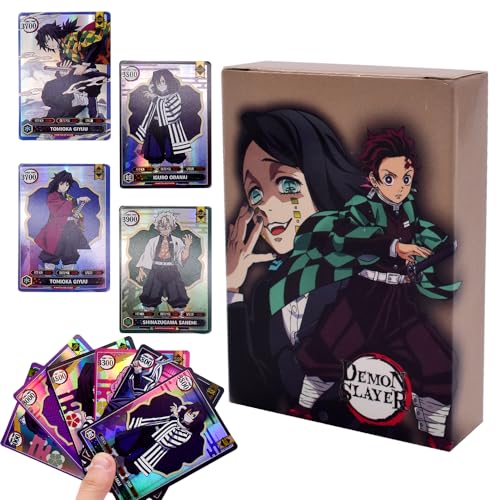 FISAPBXC Demonslayer Anime Karten Set, 50 Stück Demonslayer Kartenspiel Sammelkarten Anime Karten Card Games Karten Trading Card Pack Geburtstagsgeschenk für Kinder FISAPBXC Demonslayer Anime Karten Set, 50 Stück Demonslayer Kartenspiel Sammelkarten Anime Karten Card Games Karten Trading Card Pack Geburtstagsgeschenk für Kinder von FISAPBXC