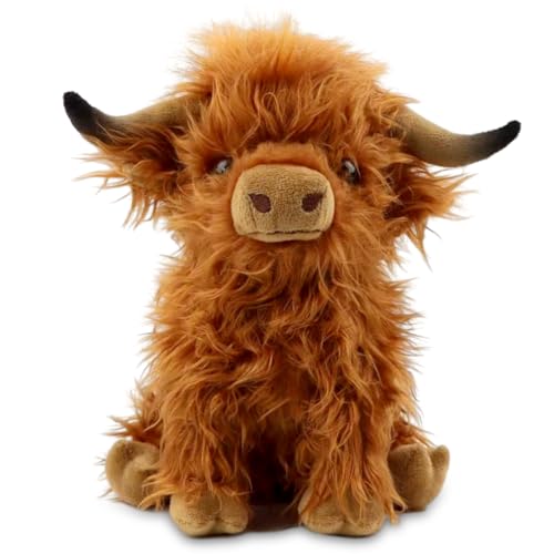 FISAPBXC Highland Cow Plüschtiere, Highland Cow Plüschfigur, Weiches Plüsch, Kinder Plüschtiere, Highland Cow Spielzeug, Kuscheltier Plüsch, Geschenke für Kinder Jungen Mädchen Geburtstag, 25cm FISAPBXC Highland Cow Plüschtiere, Highland Cow Plüschfigur, Weiches Plüsch, Kinder Plüschtiere, Highland Cow Spielzeug, Kuscheltier Plüsch, Geschenke für Kinder Jungen Mädchen Geburtstag, 25cm von FISAPBXC