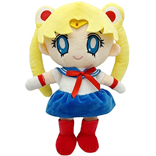 FISAPBXC Sailor Moon weiches Plüsch-Spielzeug 25 cm, Plüsch Kuscheltier, Kinder Plüschtiere, Anime Plüschtier, weiches Plüsch-Spielzeug, für Kinder Mädchen und Jungen Geschenke (Blau) von FISAPBXC