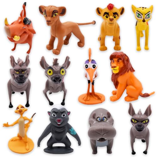 Lionkiing Figuren Set, 12PCS Actionfiguren Cake Topper PVC Modell Figuren Party Kuchen Dekoration Mini Figuren Tortendeko Charakter Modell Puppe Desktop Ornamente für Kinder Geburtstag Geschenk von FISAPBXC