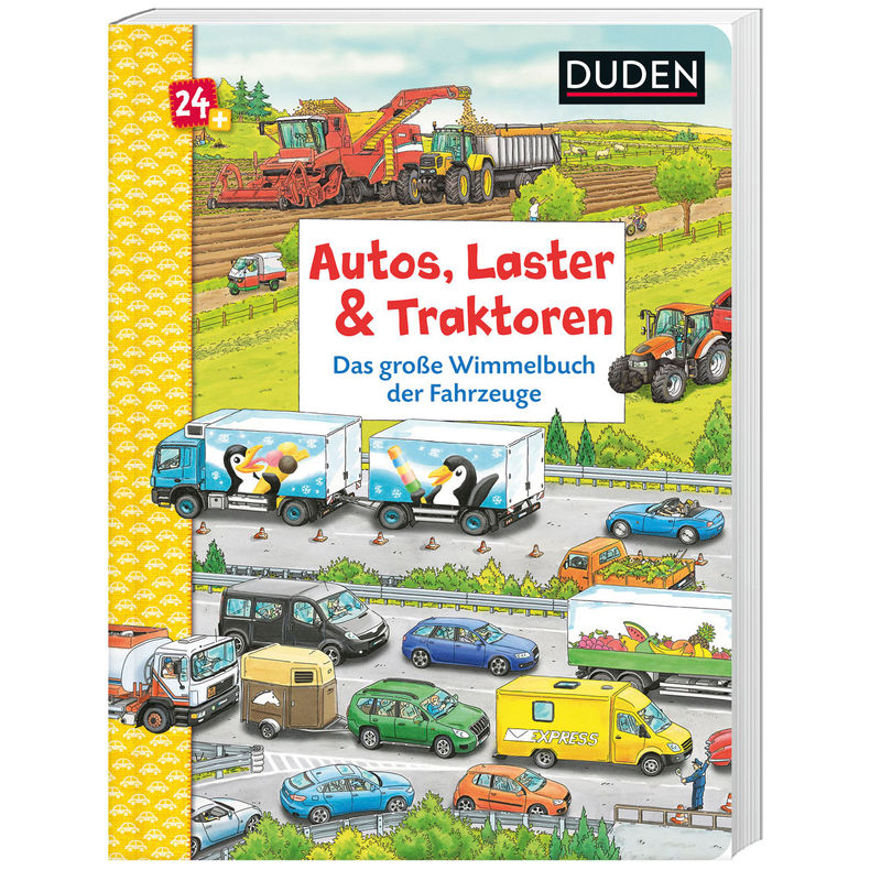 Duden 24+: Autos, Laster & Traktoren: Das große Wimmelbuch der Fahrzeuge von FISCHER Duden