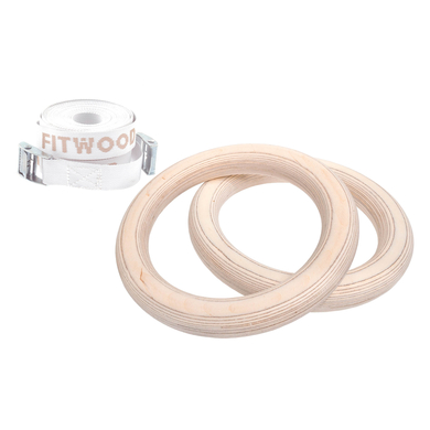 Fitwood Turnringe ULPU MINI, Birke - weiße Riemen von Fitwood