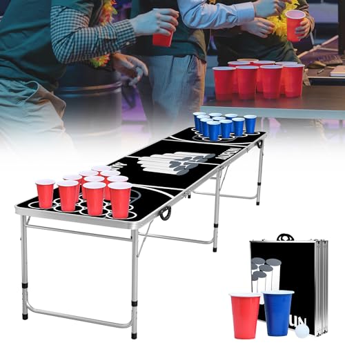 FIVMEN Beer Pong Bierpong Tisch Klappbar Becher Set inkl. 100 Becher und 5 Bälle für Trinkspiele, Partyspiele, Wurfspiele und Classic Party Spiel FIVMEN Beer Pong Bierpong Tisch Klappbar Becher Set inkl. 100 Becher und 5 Bälle für Trinkspiele, Partyspiele, Wurfspiele und Classic Party Spiel von FIVMEN