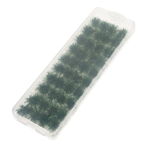 FIXOSHEE 1 Schachtel Simulation Gras Cluster Tiefgrün für Militärmodelle Sandtisch DIY Landschaftsdekor Mikro Landschaftsmodell Zubehör mit Realistischer Optik und Langlebigem von FIXOSHEE