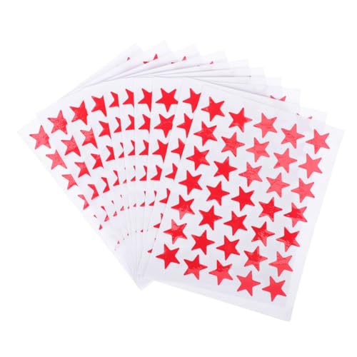 FIXOSHEE 10 Blatt Belohnungsaufkleber Rote Sterne Selbstklebend für Motivierende Stern Sticker für Schule Bastelbedarf Dekoration im Kinderzimmer Praktische Aufkleber für Glatte FIXOSHEE 10 Blatt Belohnungsaufkleber Rote Sterne Selbstklebend für Motivierende Stern Sticker für Schule Bastelbedarf Dekoration im Kinderzimmer Praktische Aufkleber für Glatte von FIXOSHEE