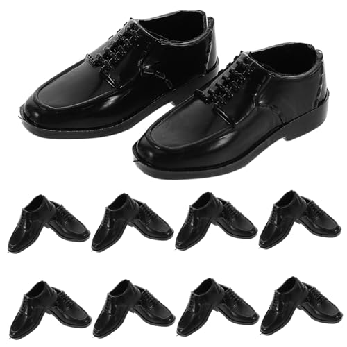 FIXOSHEE 10 Paare Miniatur Puppenschuhe Schwarz Scale Male Doll Dress Up Shoes für Puppenhaus Dekoration Kleine Tiny Herren Schuhe für Jungen Puppen Zubehör FIXOSHEE 10 Paare Miniatur Puppenschuhe Schwarz Scale Male Doll Dress Up Shoes für Puppenhaus Dekoration Kleine Tiny Herren Schuhe für Jungen Puppen Zubehör von FIXOSHEE