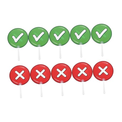 FIXOSHEE 10 Stück Stimmen Sie Dem Zeichen des Gegners Zu Schnelle Antworttafel Handpaddel Wahlpaddel Tragbares Paddelbrett Zubehör Für Unterrichtsveranstaltungen Plastik von FIXOSHEE