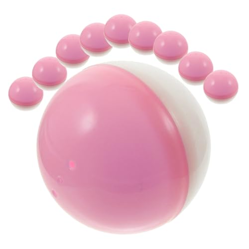 FIXOSHEE 10 Stück Teiliges Durchsichtige Befüllbare Kunststoffkugeln mit Weißem Deckel und Macaron boden Vielseitige Aufbewahrungskapseln mit Doppelten Luftlöchern für Zufällige Farbe von FIXOSHEE