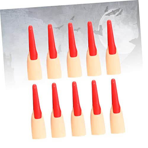 FIXOSHEE 10 Stück Teiliges Halloween Cosplay Finger Cover Künstliche Hexen und Zombie Fingerhüllen aus Leichtem Kunststoff Gruselige Party Dekoration für Karneval und von FIXOSHEE